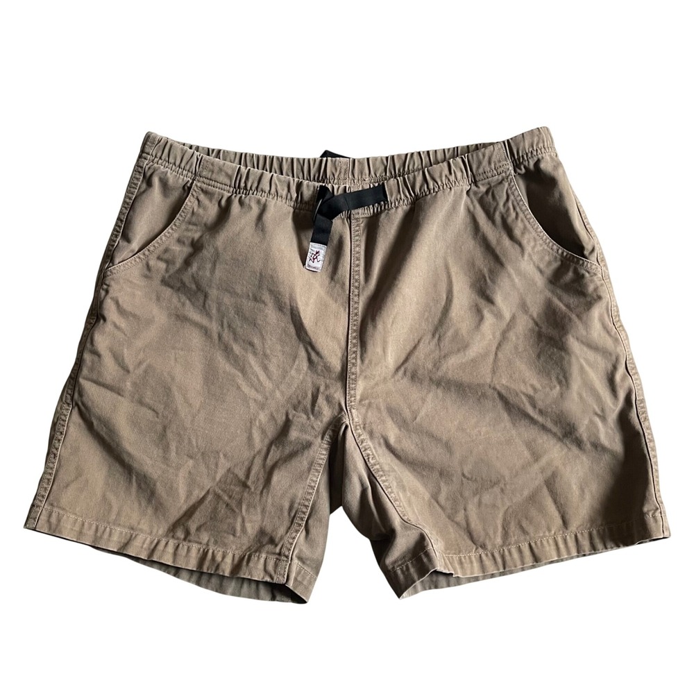 Gramicci G-Series Shorts Men XL Tan Khaki Climbing Hiking Belted Twill Outdoor